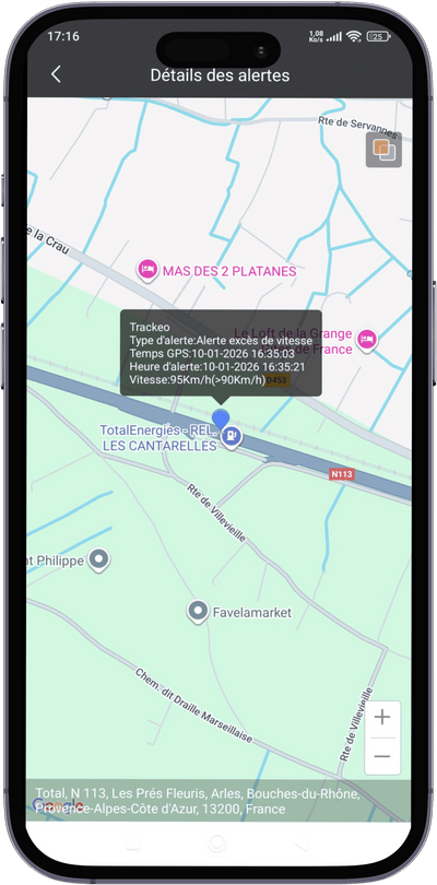Application GPS - Alertes et notifications GPS