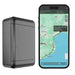 Traceur GPS longue autonomie avec application smartphone affichant la localisation en temps réel et historique des trajets